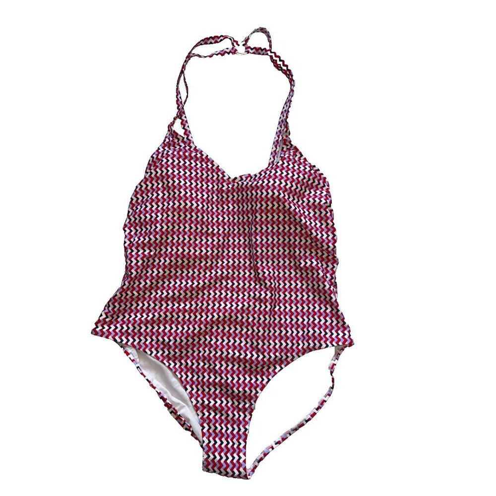 Kona Sol woman's 1 pc bathing suit swimwear plus size 22 blue red NWOT light pad